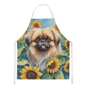 Pekingese in Sunflowers Apron Cooking Kitchen Server Baking Crafts Gardening for Adult Women Men, Unisex, Large, Multicolor Pekingese in Sunflowers Apron Cooking Kitchen Server Baking Crafts Gardening for Adult Women Men, Unisex, Large, Multicolor